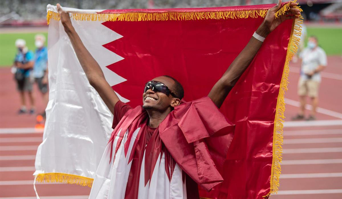 Qatari high jumper Mutaz Essa Barshim